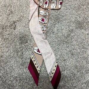 Fendi 100% silk twilly scarf